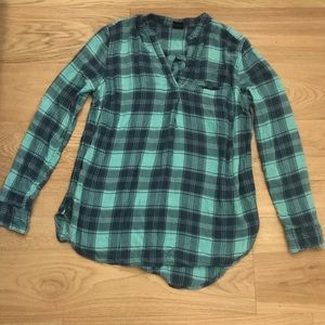 Plaid Gap Maternity flannel tunic sz M